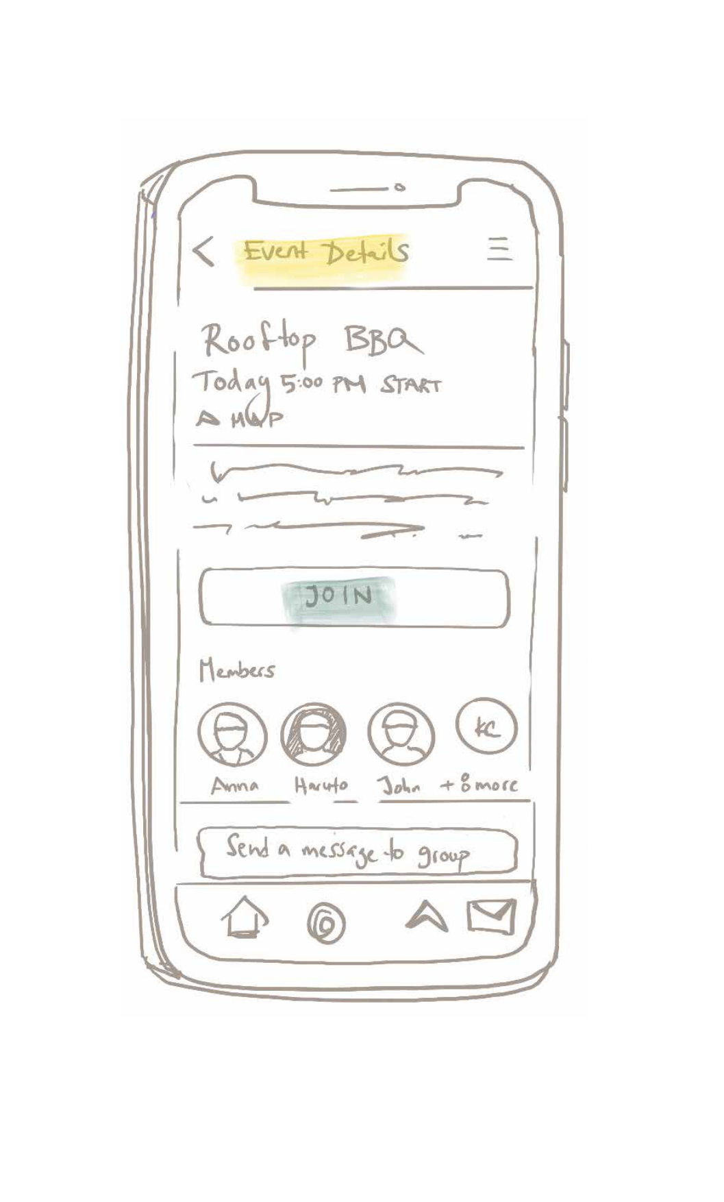 Space booking — first sketch